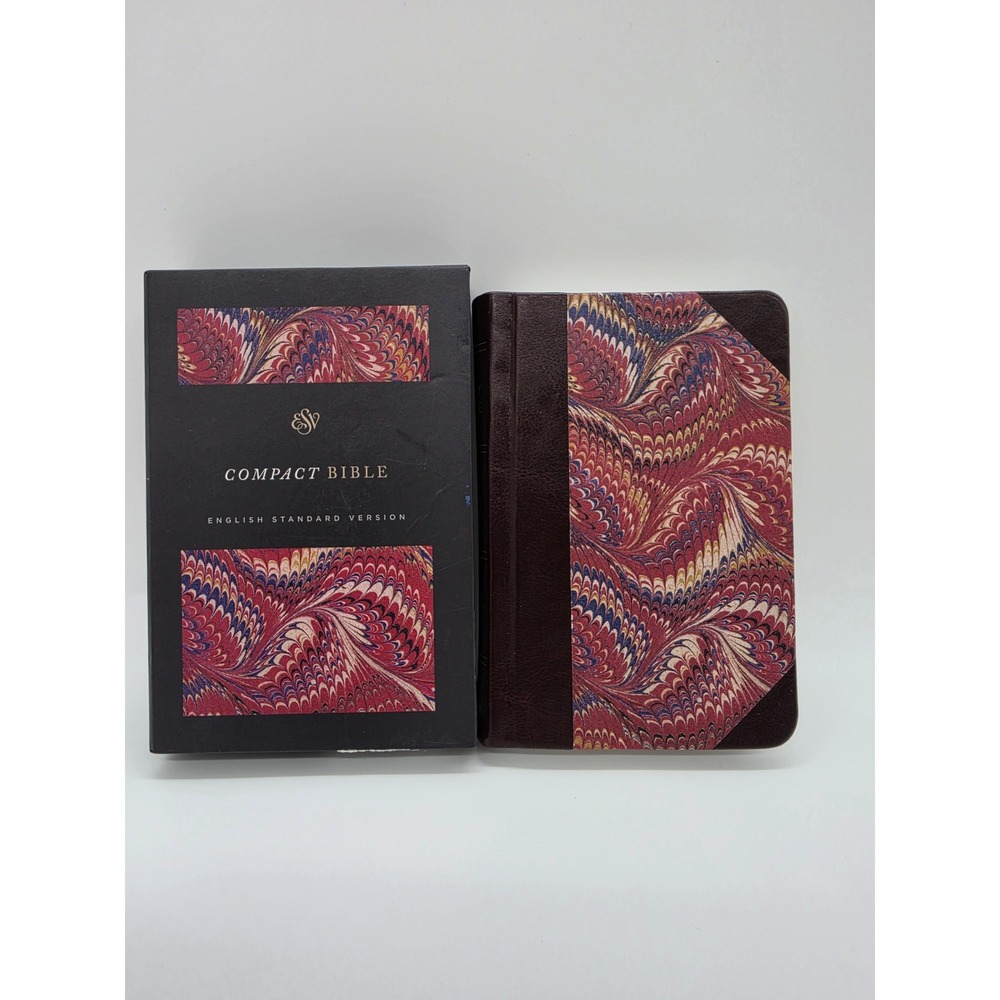 ESV Compact Bible Hardcover Classic Marbled English Standard Version with Box